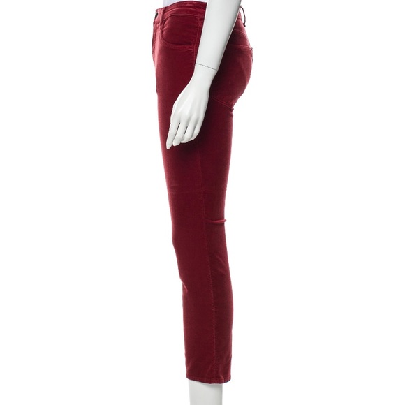 J Brand High Rise Crop Straight Leg Rusty Red Jeans - Picture 2 of 5